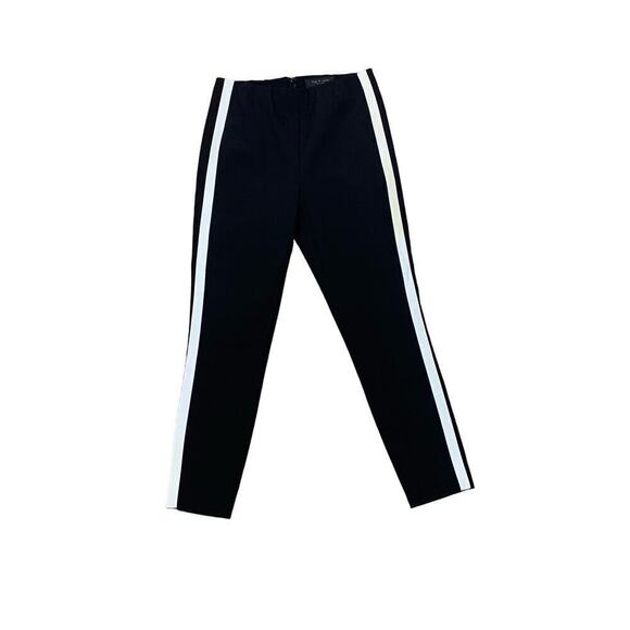 rag & bone Ankle Simone 4-way Strech Ankle Pants with White Stripe - Size 6 - Picture 2 of 9